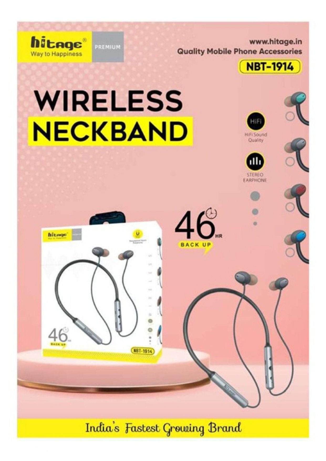 Hitage NBT-1914 Wireless Bluetooth Neckbands