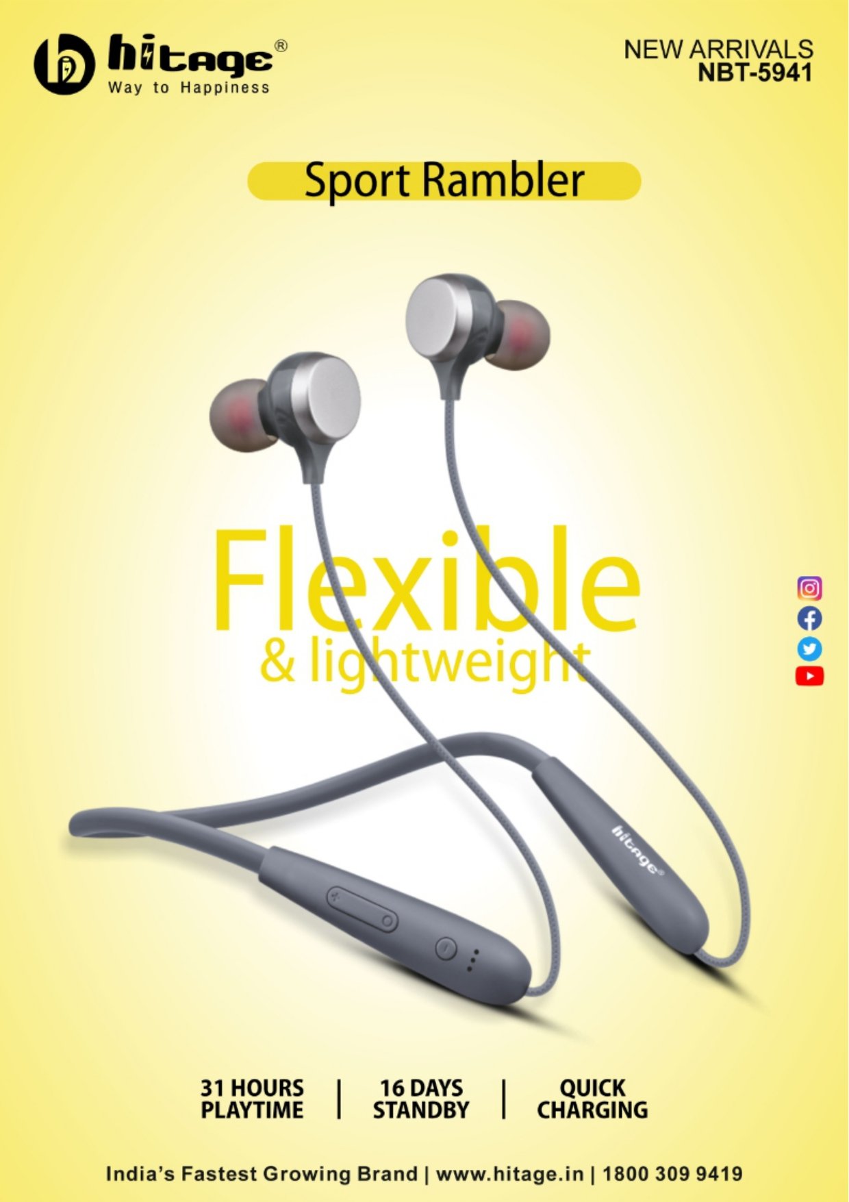 HItage NBT-5941 Wireless Bluetooth Neckband